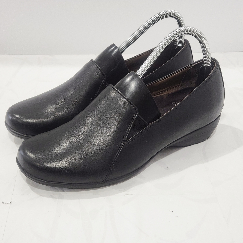 Dansko Farah Women's Black Leather Slip On Loafers Comfort Shoes SZ 38 US 7.5-8